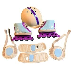 American Girl Roller Skates Helmet Pads Set Retired Skates Gear